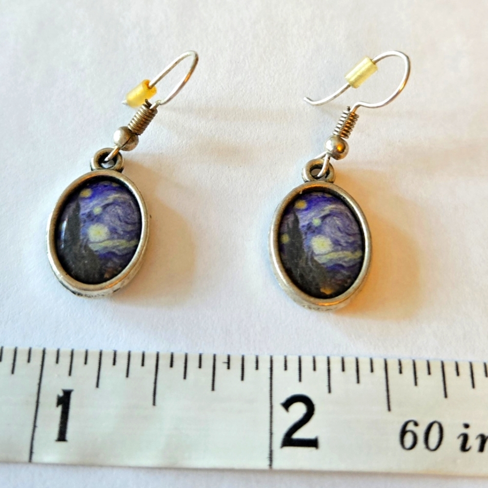 Earrings VanGogh Starry Night